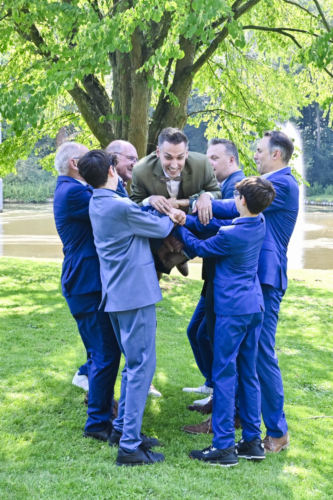 Moment uit de receptie van het huwelijk van Wim en Mieke.